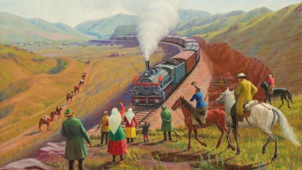 Турксиб - картина Народного художника Казахстана Абылхана Кастеева