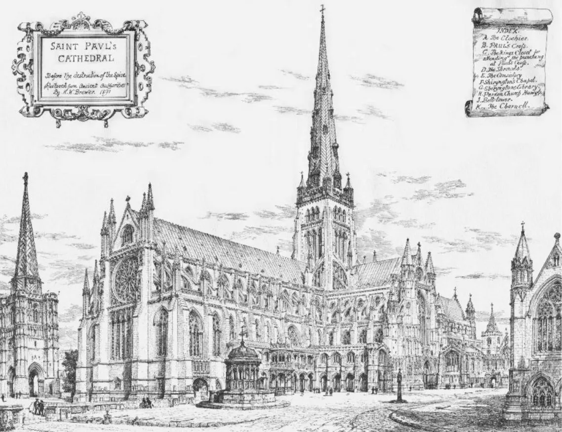 Старый собор святого Павла в Лондоне