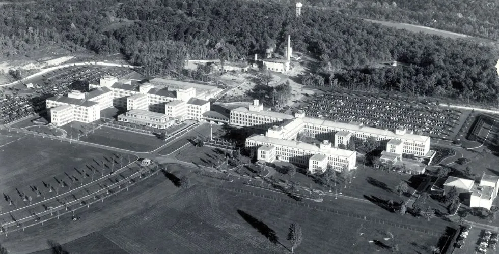 Кампус «Bell Labs» в Нью-Джерси, снимок 1949 года