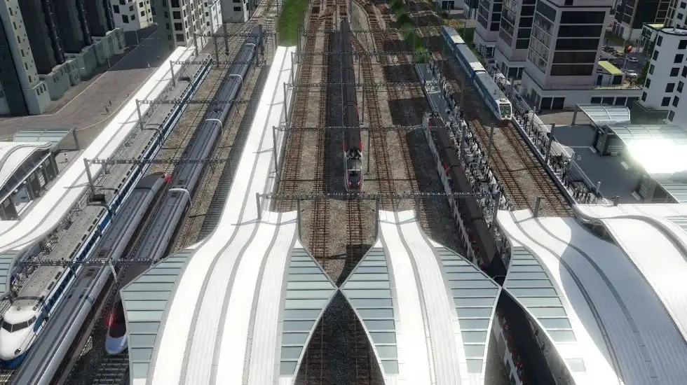 Крупный железнодорожный узел в Transport Fever 2
