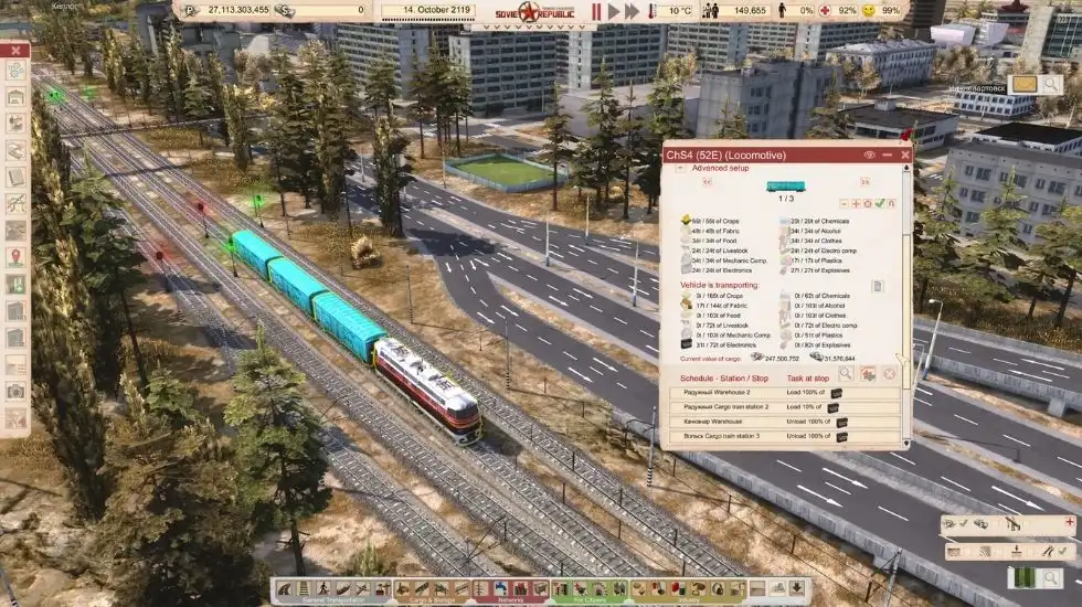 Организация железнодорожных грузовых перевозок в Workers & Resources: Soviet Republic