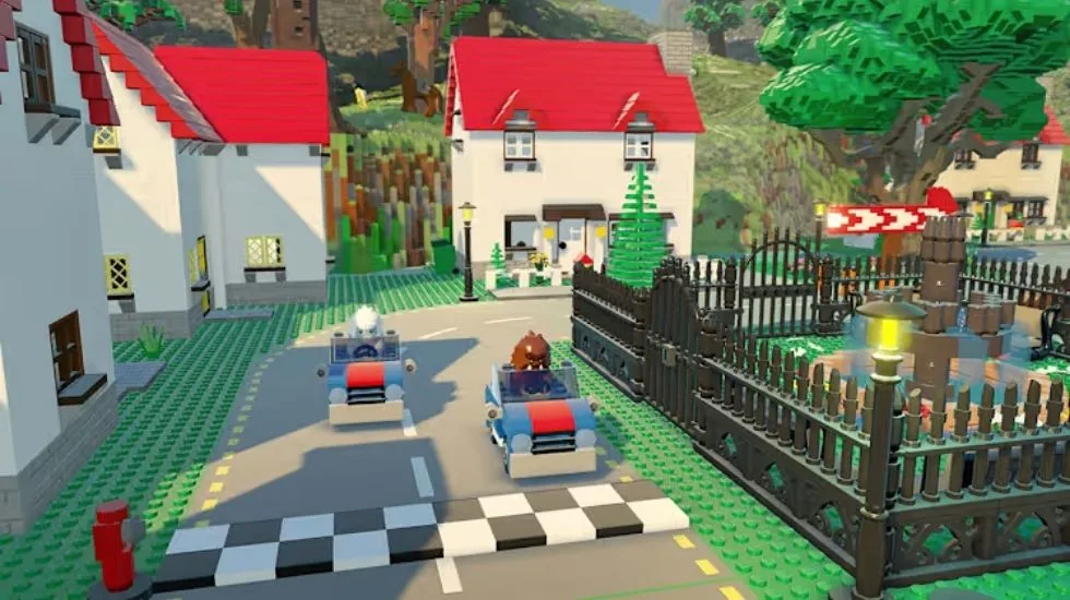 Пример жилого квартала в LEGO Worlds