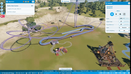 Размещение и редактирование аттракционов в Planet Coaster 2