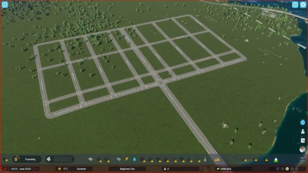 Разметка будущих кварталов в Cities Skylines II