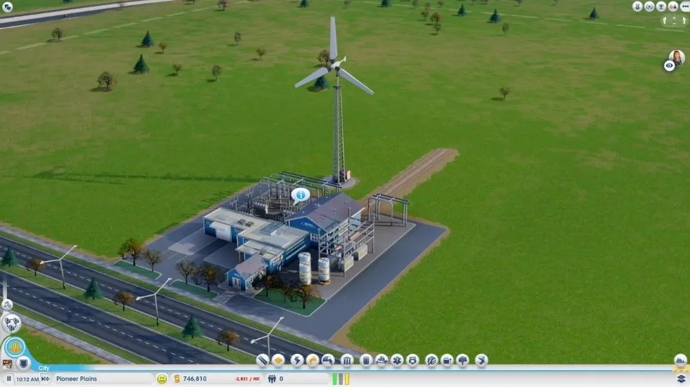 Ветровая электростанция в SimCity